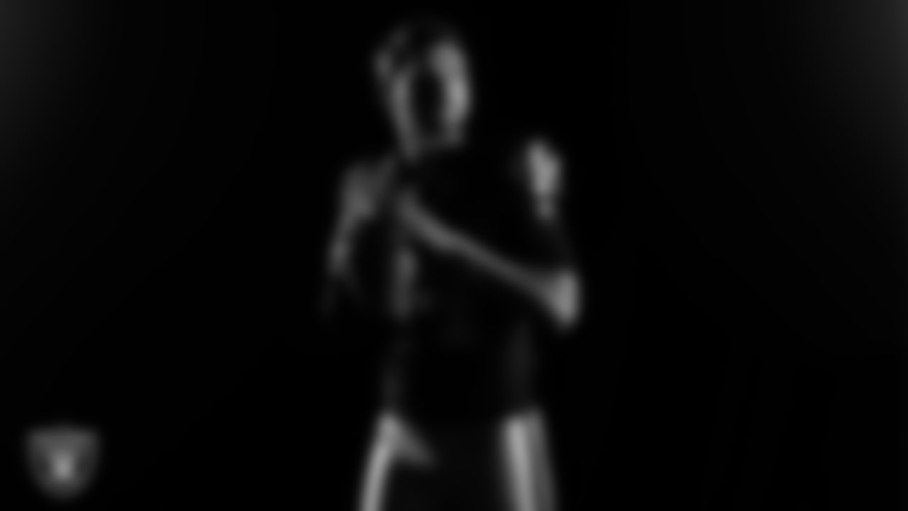 Las Vegas Raiders quarterback Carter Bradley (14) poses for a photo at the 2025 Raiders Media Day.