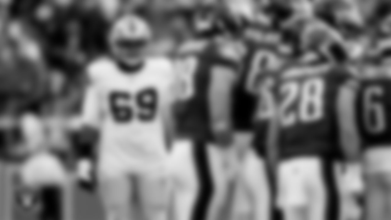 Las Vegas Raiders defensive tackle Adam Butler (69) during the regular season away game against the Philadelphia Eagles at Lincoln Financial Field.