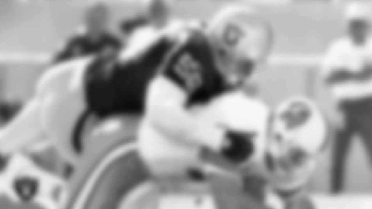 Oakland Raiders linebacker Pat Swilling (56) during the regular season away game against the Tampa Bay Buccaneers at Houlihan's Stadium, Sunday, November 10, 1996, in Tampa, Fla.