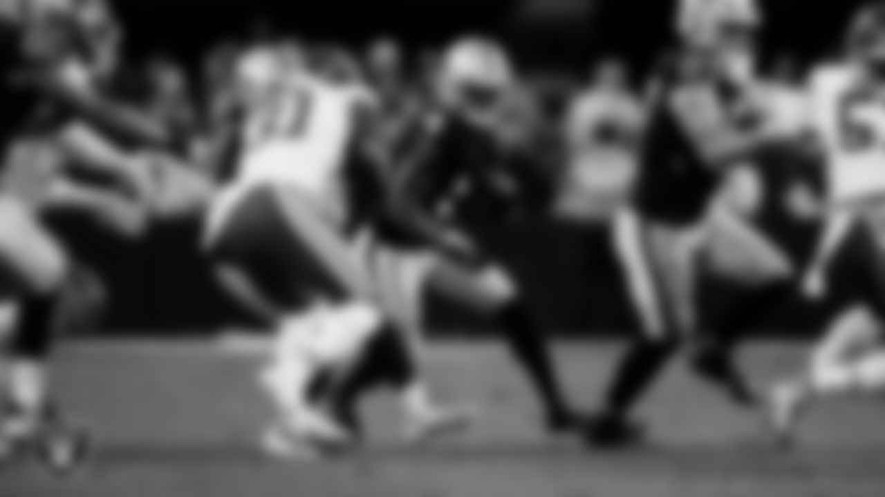 Las Vegas Raiders wide receiver Shedrick Jackson (4) during the regular season home game against the Kansas City Chiefs at Allegiant Stadium.