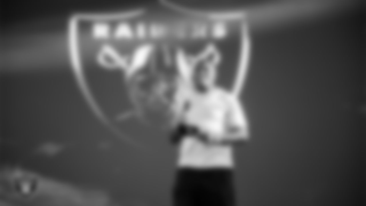Las Vegas Raiders cornerback Jakorian Bennett (0) during the 2025 Raiders Draft Party at KAOS Nightclub.