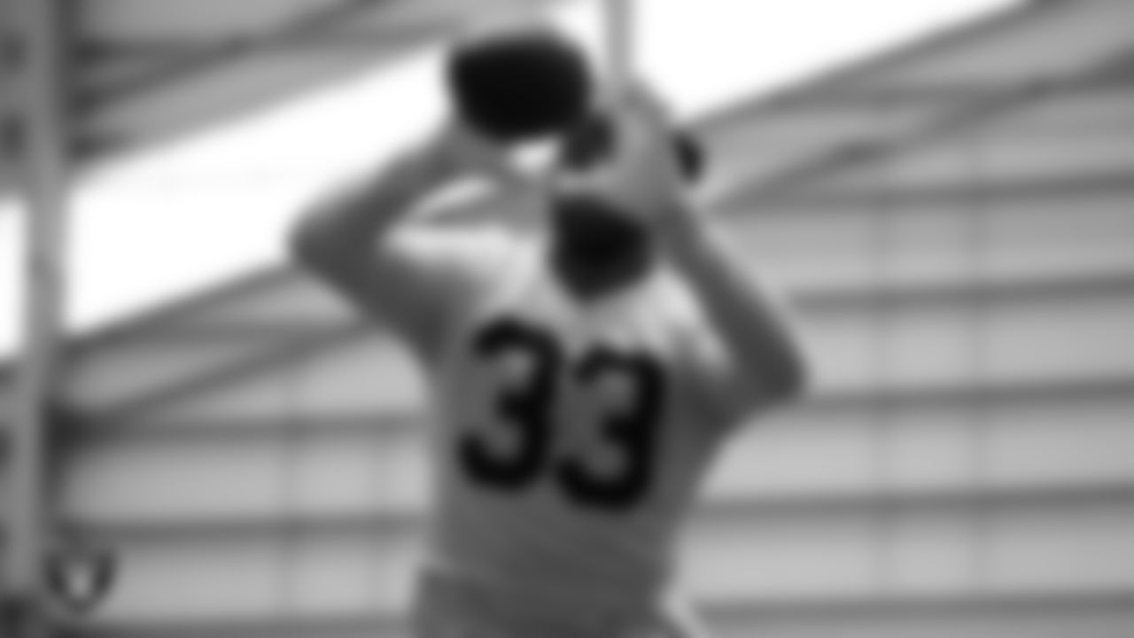 Las Vegas Raiders linebacker Jamal Adams (33) during practice at Intermountain Health Performance Center.