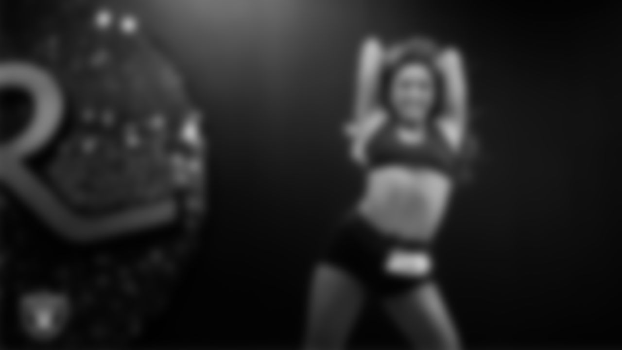 A dancer during the semifinal round of the 2025 Raiderettes Auditions at The Studio.