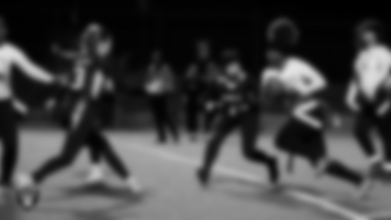 Doral Academy Red Rock hosts Democracy Preparatory Academy at Agassi Campus during the Las Vegas Raiders' High School Flag Football Showcase game at Doral Academy Red Rock.