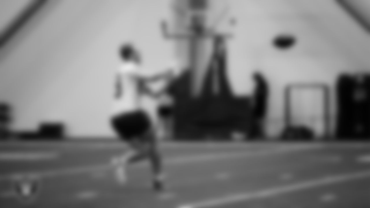 Las Vegas Raiders tight end Brock Bowers (89) at a workout during phase two of the offseason program at Intermountain Health Performance Center.
