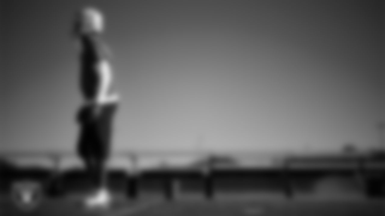 Las Vegas Raiders quarterback Geno Smith (7) during practice at Intermountain Health Performance Center.