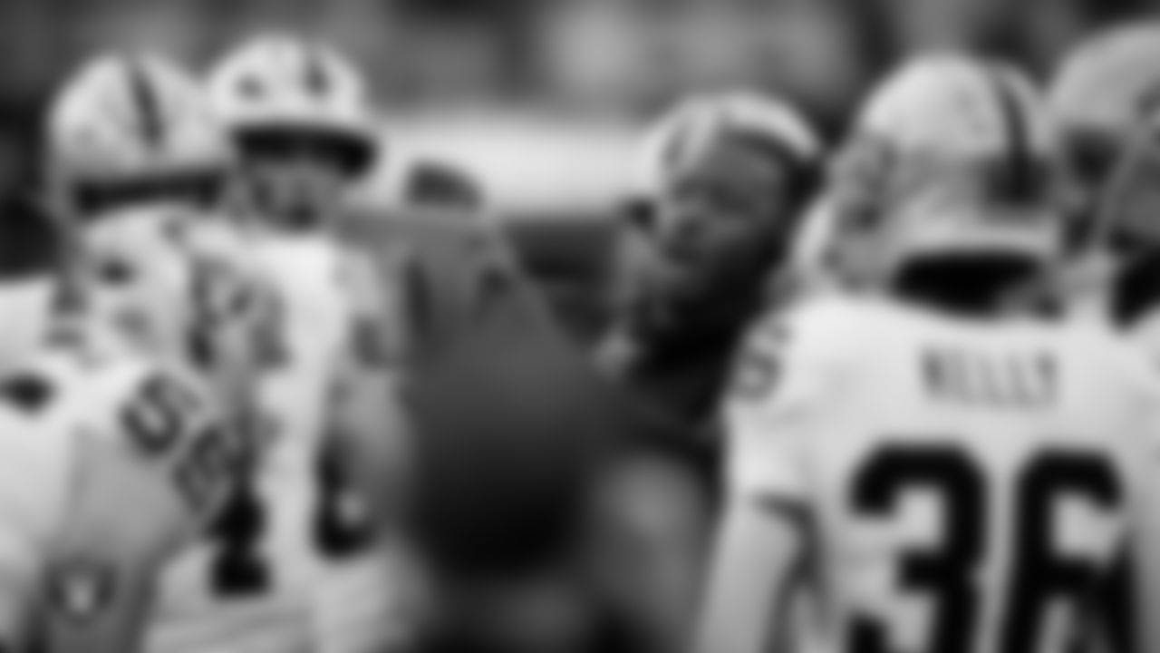 Las Vegas Raiders interim special teams coordinator Derius Swinton II on the sidelines during the regular season away game against the Los Angeles Chargers at SoFi Stadium.