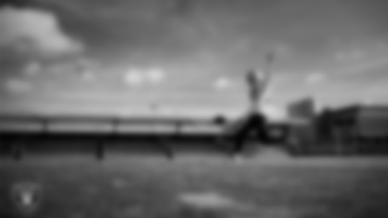 Las Vegas Raiders punter AJ Cole (6) during practice at Intermountain Health Performance Center.