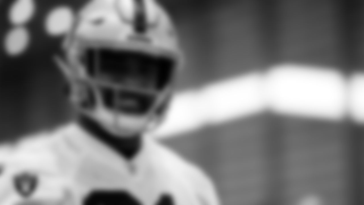 Las Vegas Raiders running back Raheem Mostert (31) at an Organized Team Activity (OTA) at Intermountain Health Performance Center.
