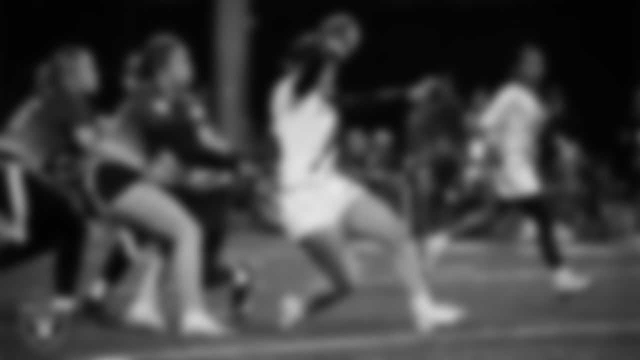 Athletes compete in a 2025 Middle School Flag Football Championship game at All American Park.