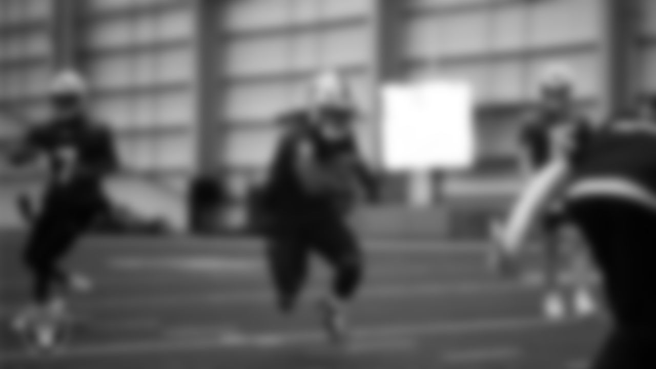 Las Vegas Raiders running back Ashton Jeanty (2) during practice at Intermountain Health Performance Center.