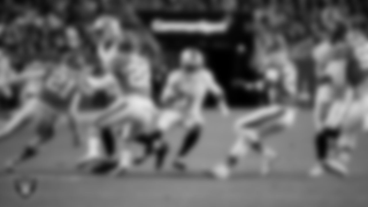 Las Vegas Raiders wide receiver Tre Tucker (1) during the regular season away game against the Denver Broncos at Empower Field at Mile High.