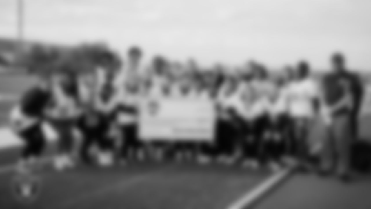 The Pahrump Valley High School flag football team poses for a photo before their game at Sierra Vista High School.