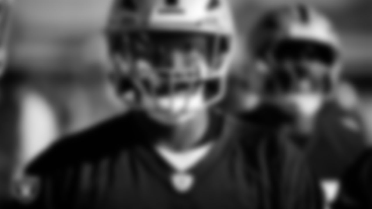 Las Vegas Raiders defensive tackle Tonka Hemingway (97) during practice at Intermountain Health Performance Center.