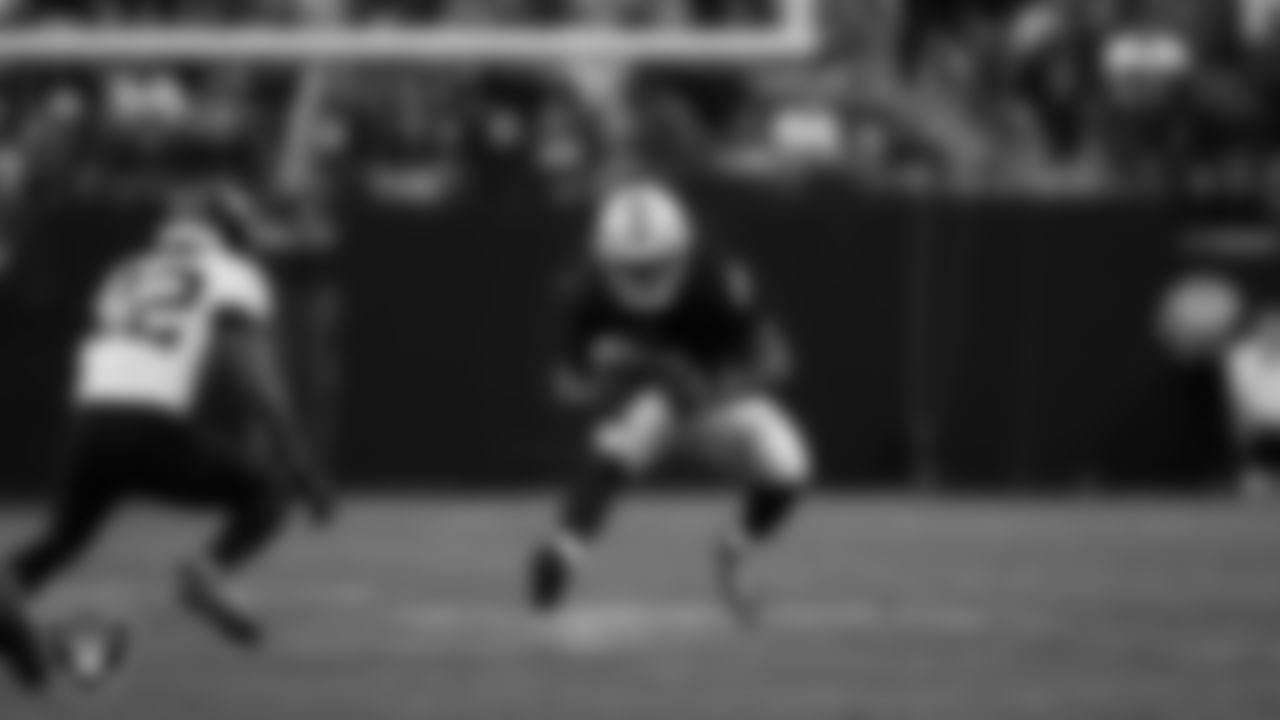 Las Vegas Raiders running back Ashton Jeanty (2) rushes during the regular season home game against the Jacksonville Jaguars at Allegiant Stadium.