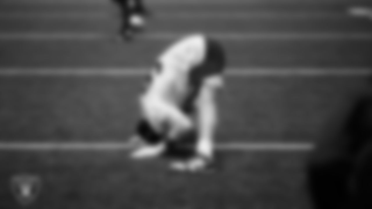 Las Vegas Raiders defensive tackle Jonah Laulu (96) during practice at Intermountain Health Performance Center.