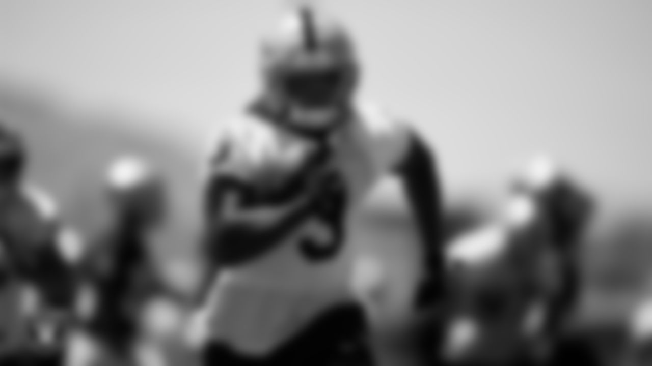 Las Vegas Raiders running back Zamir White (3) at an Organized Team Activity (OTA) at Intermountain Health Performance Center.