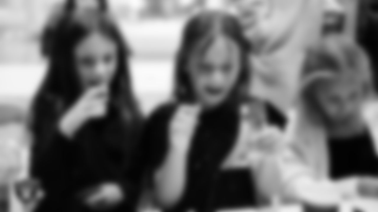 Junior Raiderettes enjoy activities during the Junior Raiderettes Banquet at The Studio.