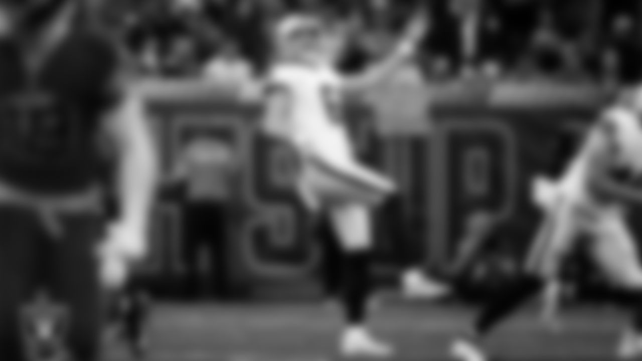 Las Vegas Raiders punter AJ Cole (6) punts during the regular season away game against the Houston Texans at NRG Stadium.