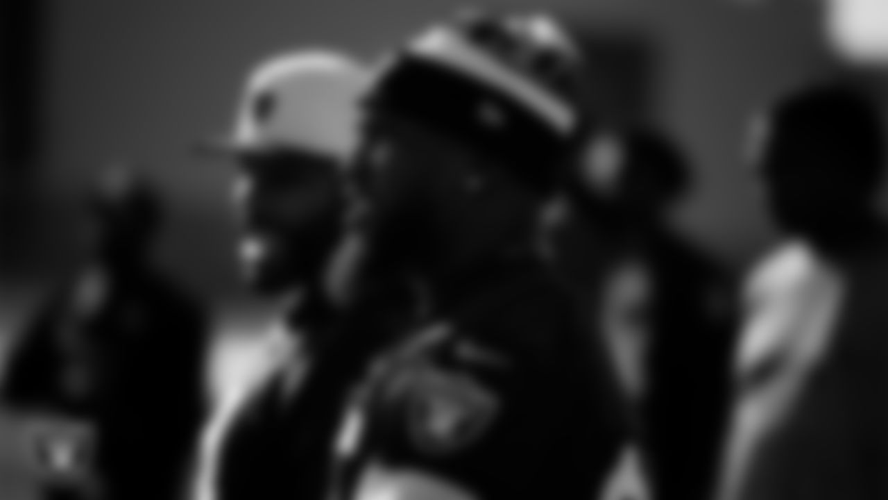 Las Vegas Raiders linebacker Devin White (45) during practice at Intermountain Health Performance Center.