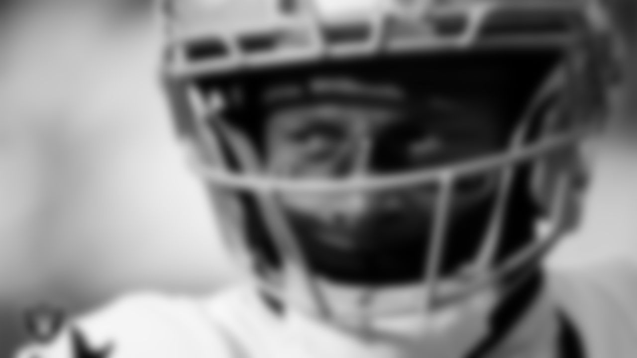 Las Vegas Raiders wide receiver Tre Tucker (1) warming up before the regular season away game against the Philadelphia Eagles at Lincoln Financial Field.