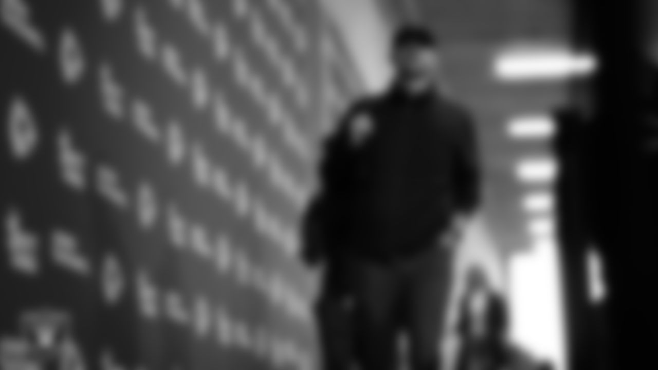 Las Vegas Raiders General Manager John Spytek arrives to the regular season away game against the Kansas City Chiefs at GEHA Field at Arrowhead Stadium.