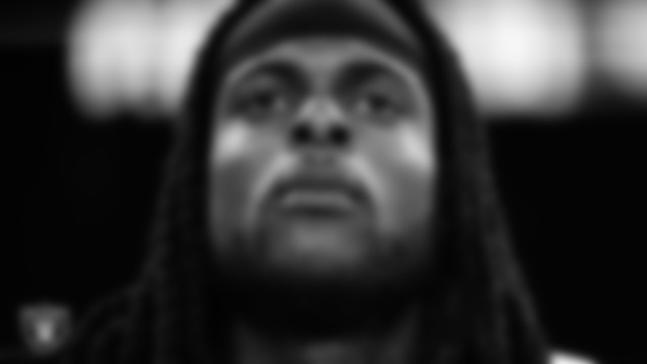 Las Vegas Raiders wide receiver Davante Adams (17) during the national anthem before the regular season away game against the Detroit Lions at Ford Field.