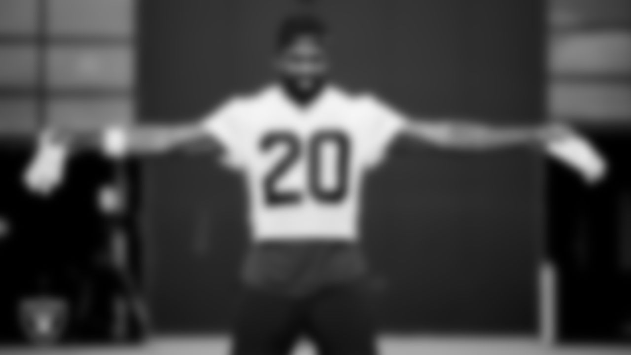 Las Vegas Raiders running back Raheem Mostert (31) during practice at Intermountain Health Performance Center.