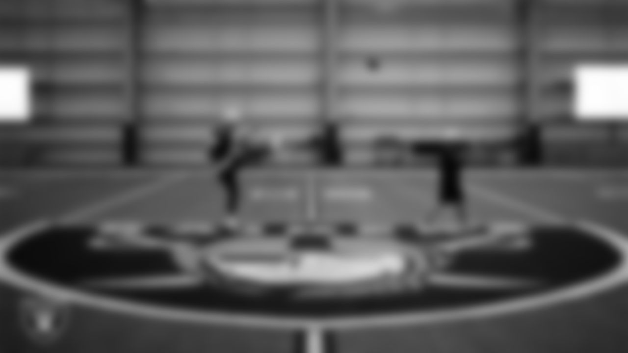 Las Vegas Raiders punter AJ Cole (6) during practice at Intermountain Health Performance Center.