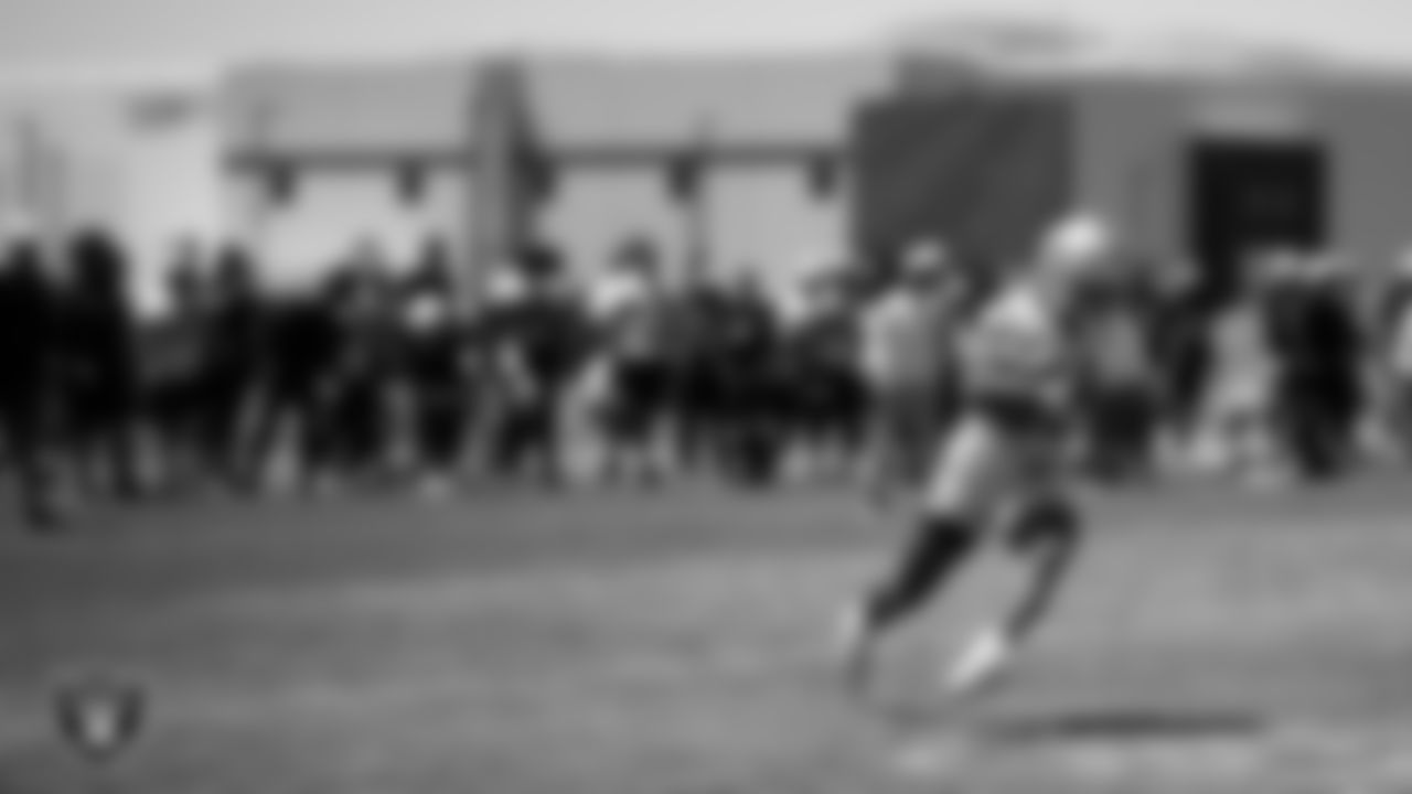 Las Vegas Raiders running back Chris Collier (33) at an Organized Team Activity (OTA) at Intermountain Health Performance Center.