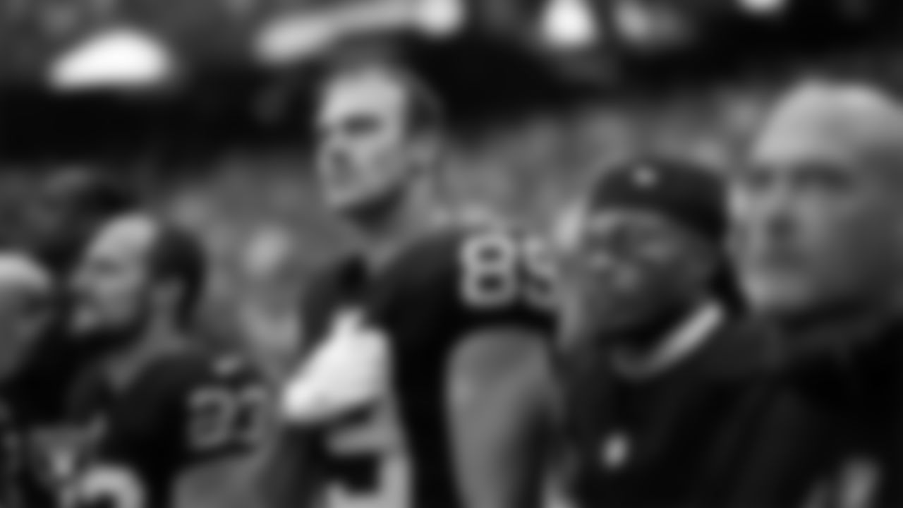 Las Vegas Raiders tight end Brock Bowers (89) during the national anthem before the preseason home game against the San Francisco 49ers at Allegiant Stadium.