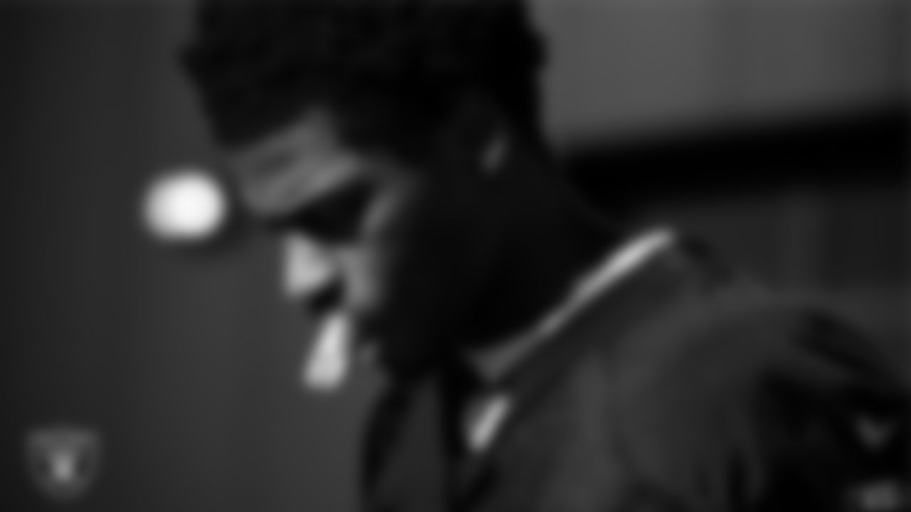 Las Vegas Raiders cornerback Greedy Vance (41) during practice at Intermountain Health Performance Center.