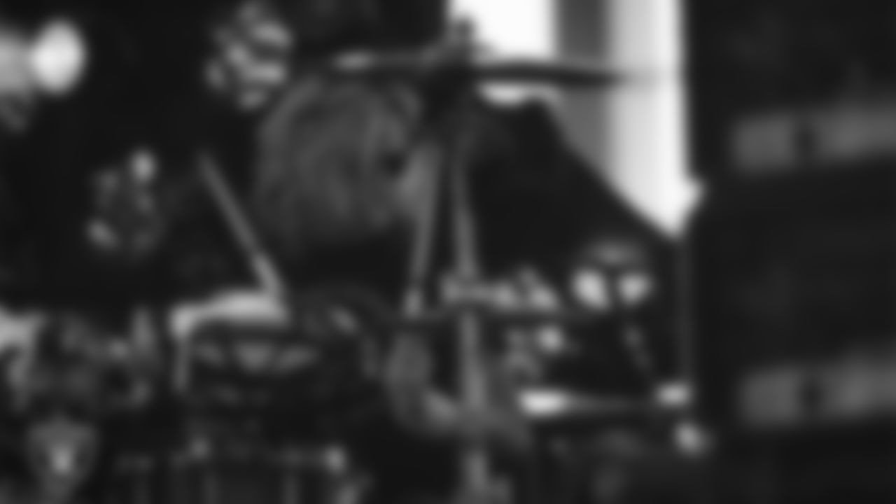 Rock band Stone Temple Pilots performs during halftime at the Las Vegas Raiders' regular season home game against the Denver Broncos at Allegiant Stadium.