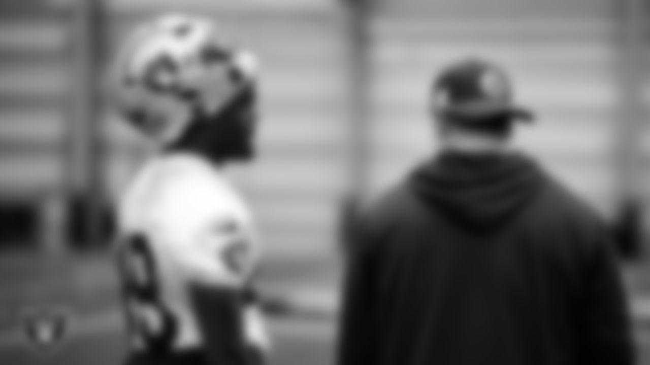 Las Vegas Raiders linebacker Jamin Davis (48) during practice at Intermountain Health Performance Center.