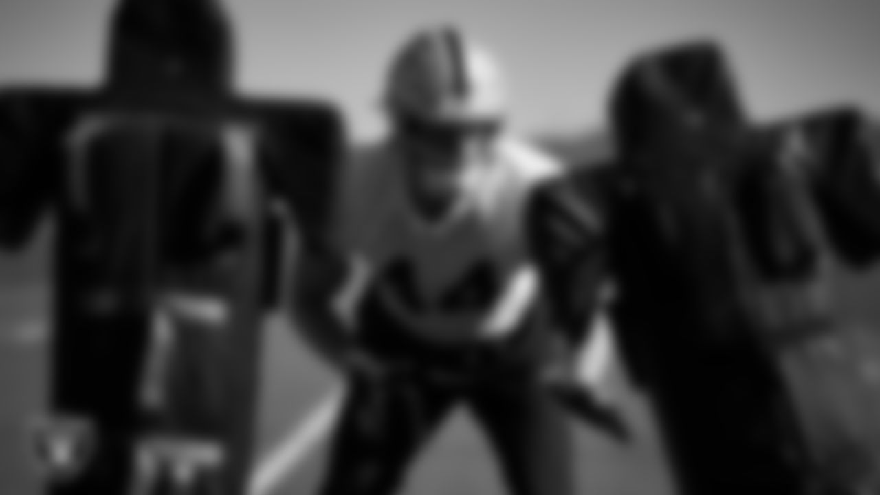 Las Vegas Raiders linebacker Tommy Eichenberg (44) during practice at Intermountain Health Performance Center.