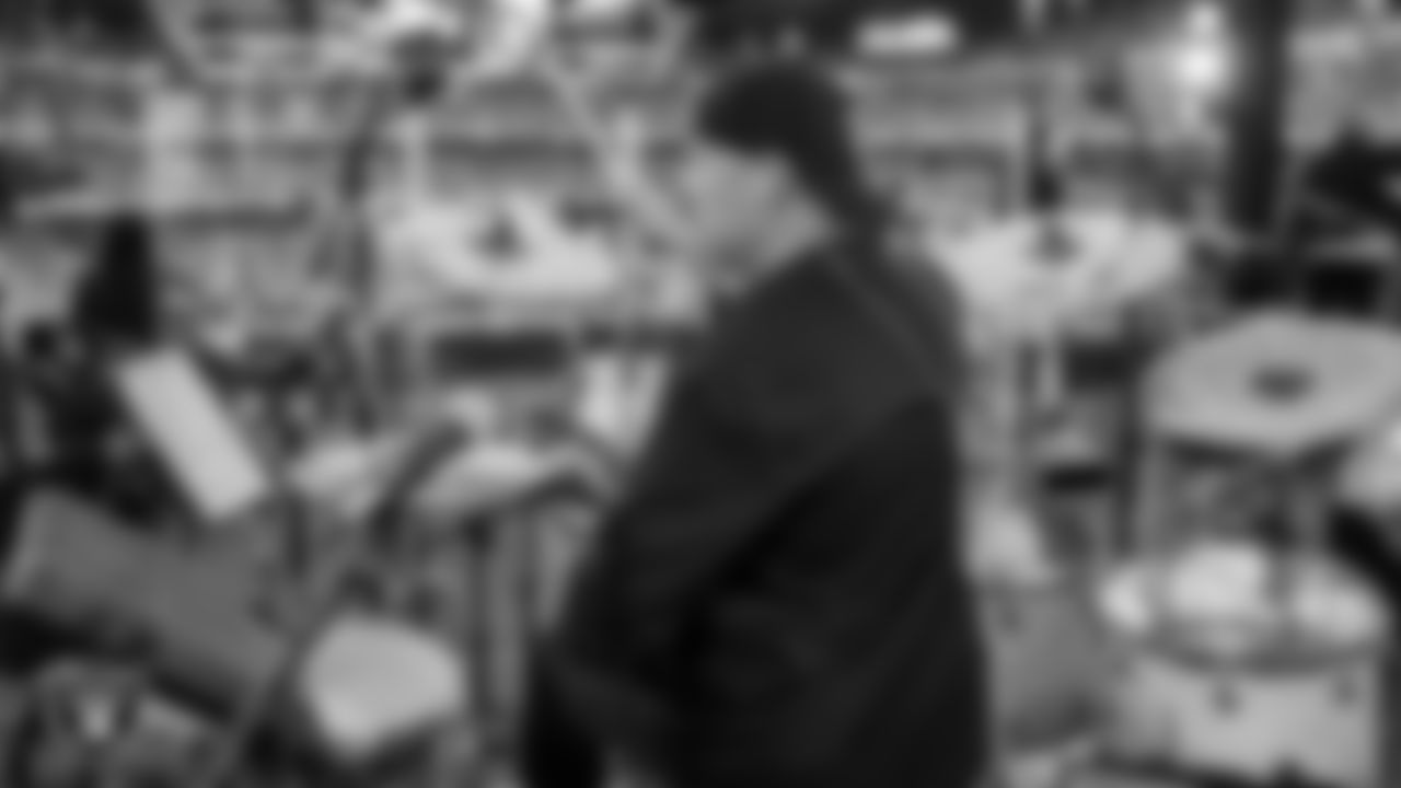 The Raiders House Band performs during the regular season home game against the Jacksonville Jaguars at Allegiant Stadium.