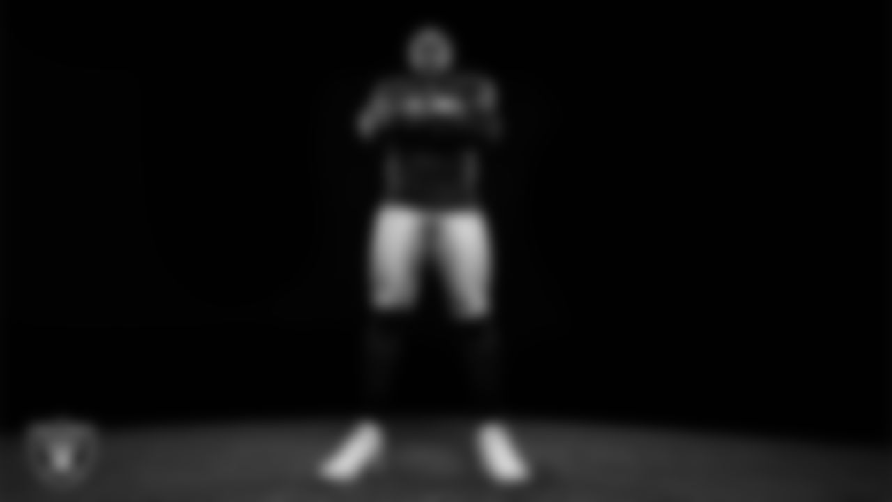 Las Vegas Raiders linebacker Devin White (45) poses for a photo at the 2025 Raiders Media Day.