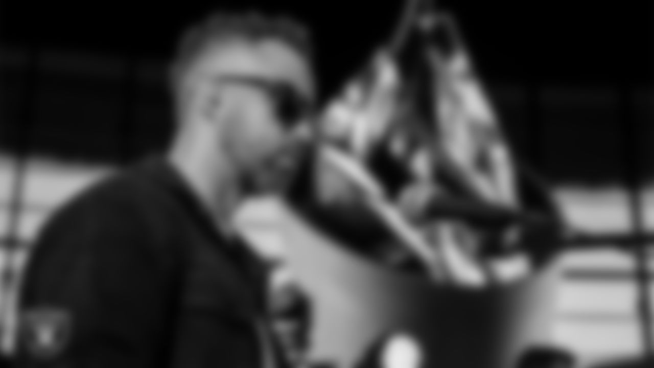 The Raiders House Band performs during the regular season home game against the Jacksonville Jaguars at Allegiant Stadium.