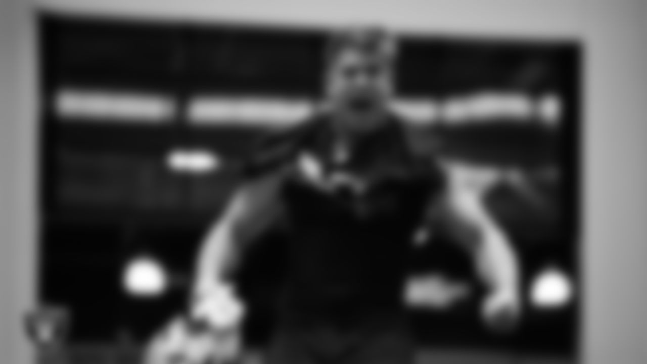 Las Vegas Raiders tight end Michael Mayer (87) during practice at Intermountain Health Performance Center.