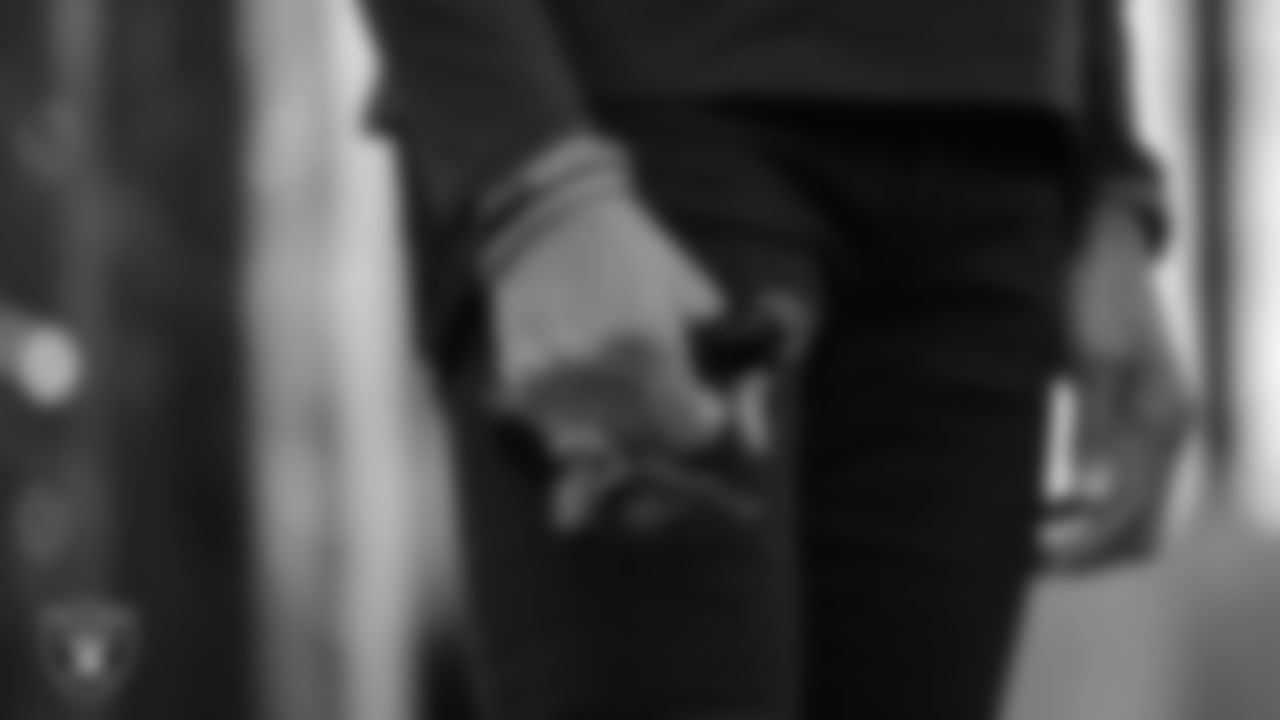 Las Vegas alumnus James Lofton lights the Al Davis Memorial Torch before the Las Vegas Raiders' regular season home game against the Cleveland Browns at Allegiant Stadium.