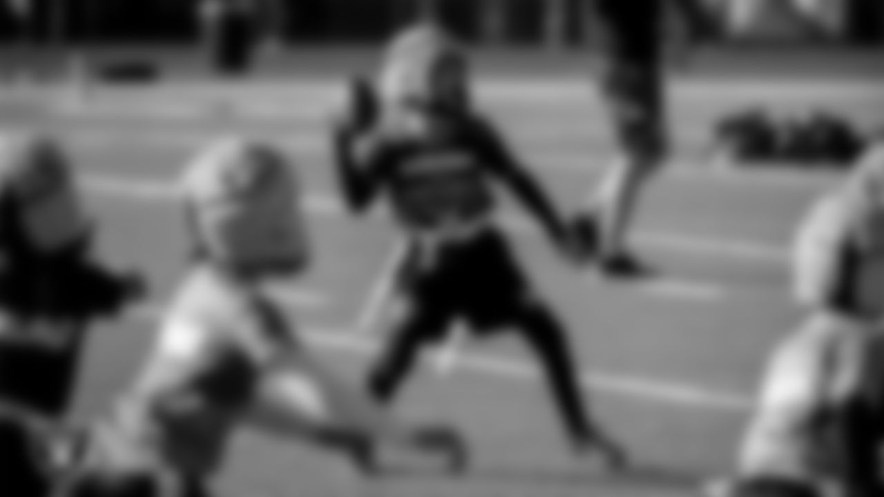 An athlete during Silver and Black Saturday at Liberty High School.