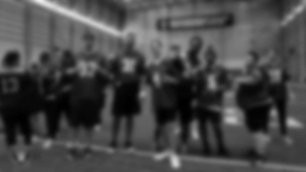 Special Olympics of Nevada, Henderson athletes pose for a photo before the flag football regional tournament at Intermountain Health Performance Center.