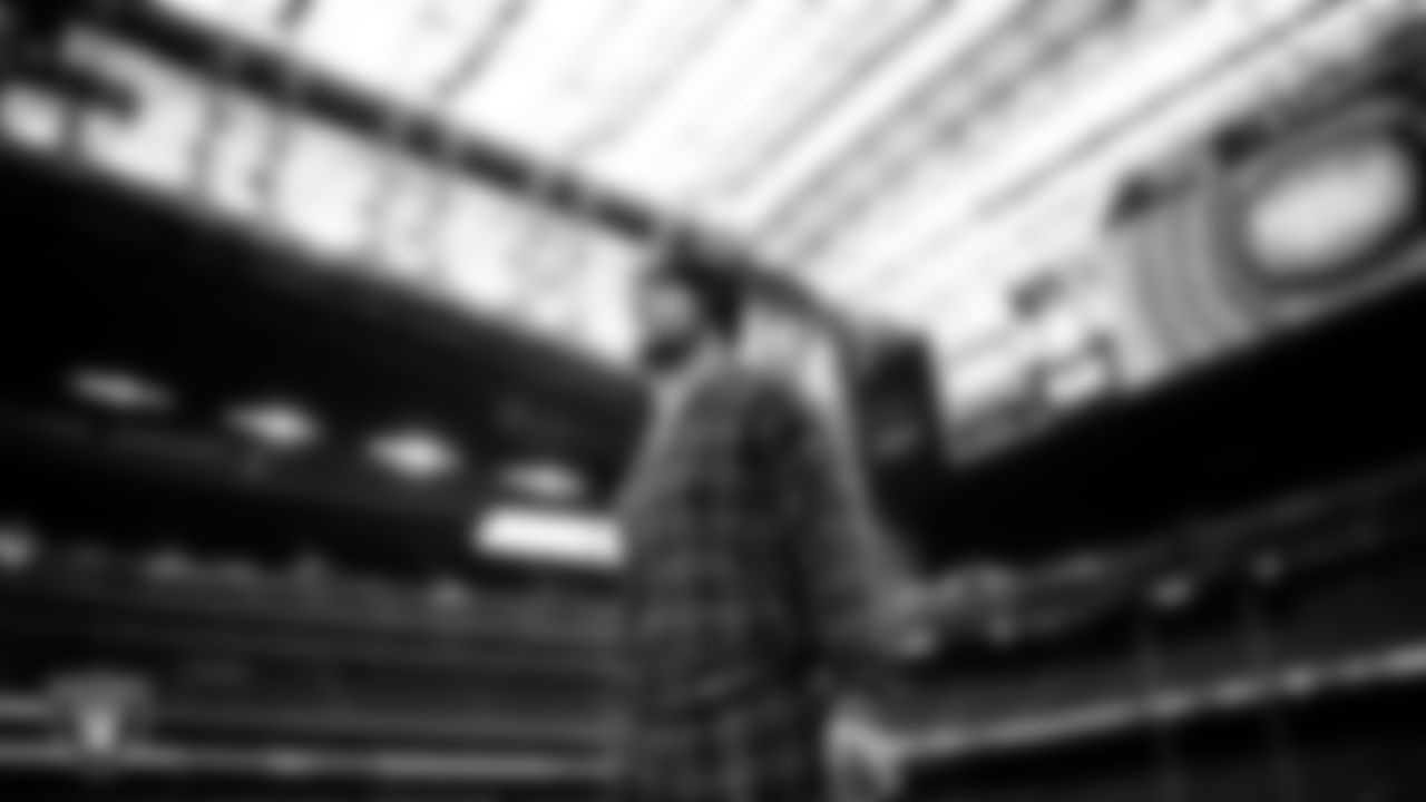 Las Vegas Raiders running back Dylan Laube (23) arrives to the regular season away game against the Houston Texans at NRG Stadium.