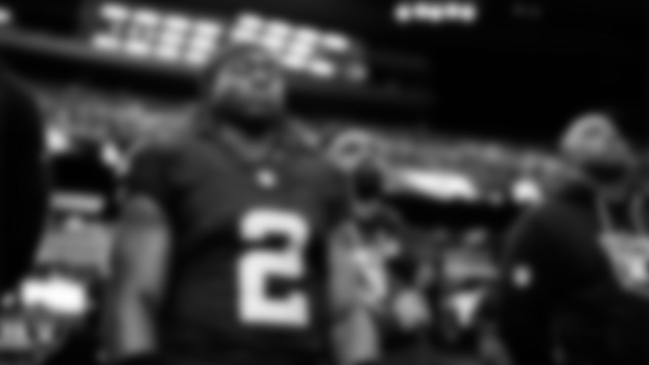 Las Vegas Raiders running back Ashton Jeanty (2) during the national anthem before the regular season home game against the Kansas City Chiefs at Allegiant Stadium.