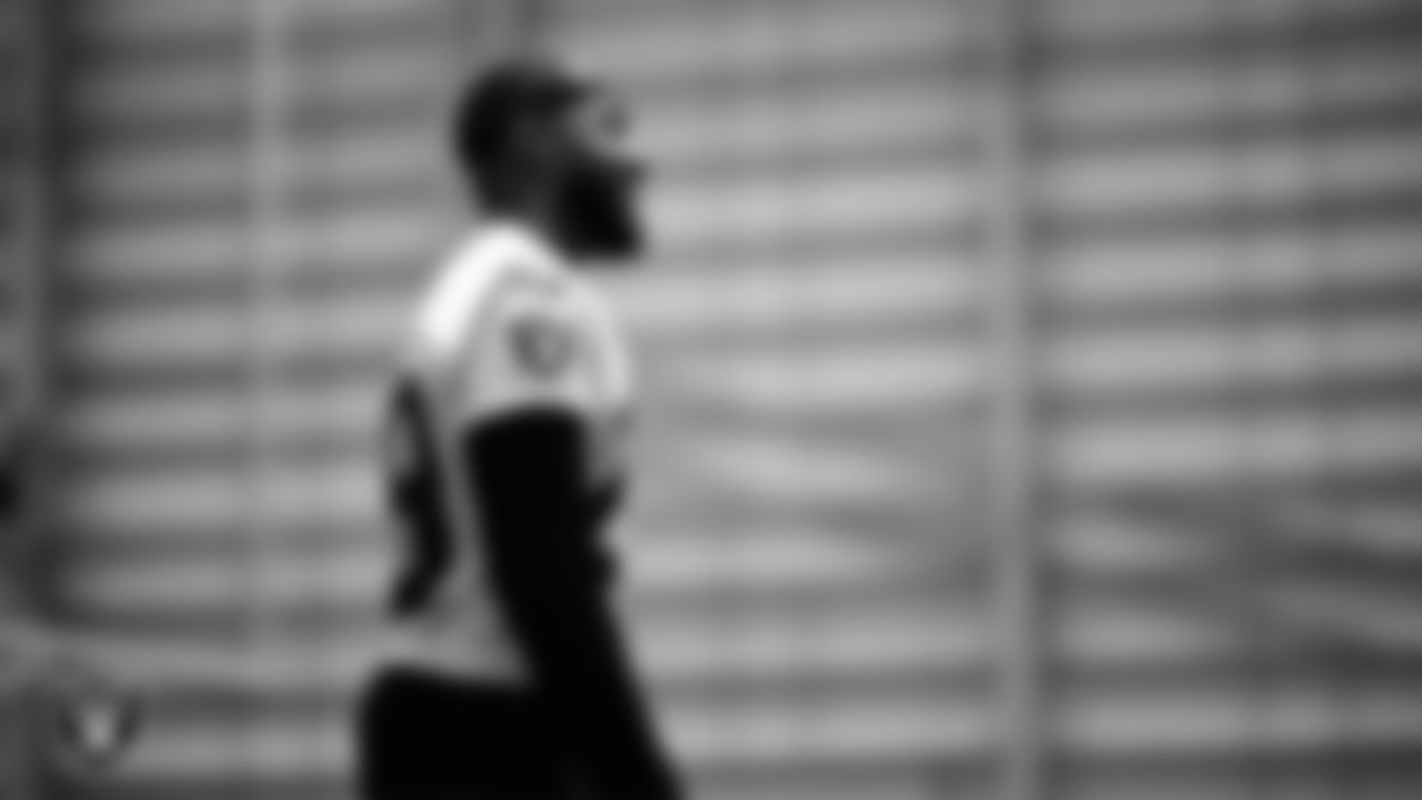 Las Vegas Raiders cornerback Chigozie Anusiem (29) during practice at Intermountain Health Performance Center.