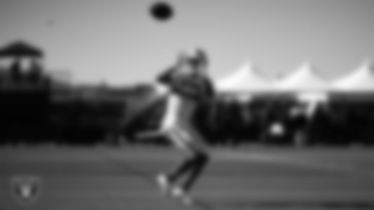 Las Vegas Raiders wide receiver Phillip Dorsett II (13) on the field for practice at 2025 Training Camp at Intermountain Health Performance Center.