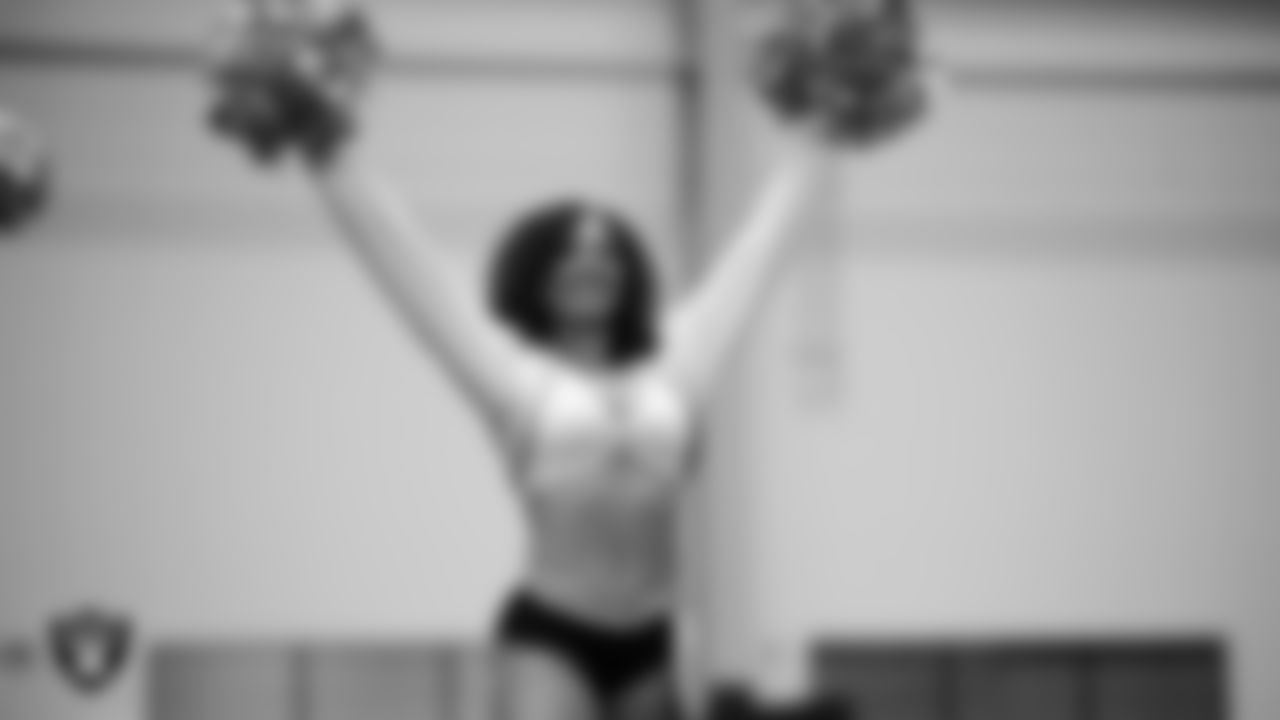 Raiderette Makenna performs during day three of summer camp at Intermountain Health Performance Center.