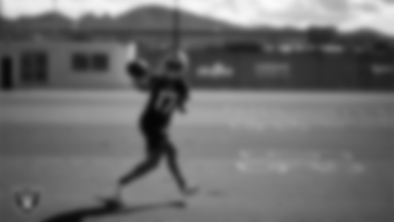 Las Vegas Raiders wide receiver Tyler Lockett (17) during practice at Intermountain Health Performance Center.