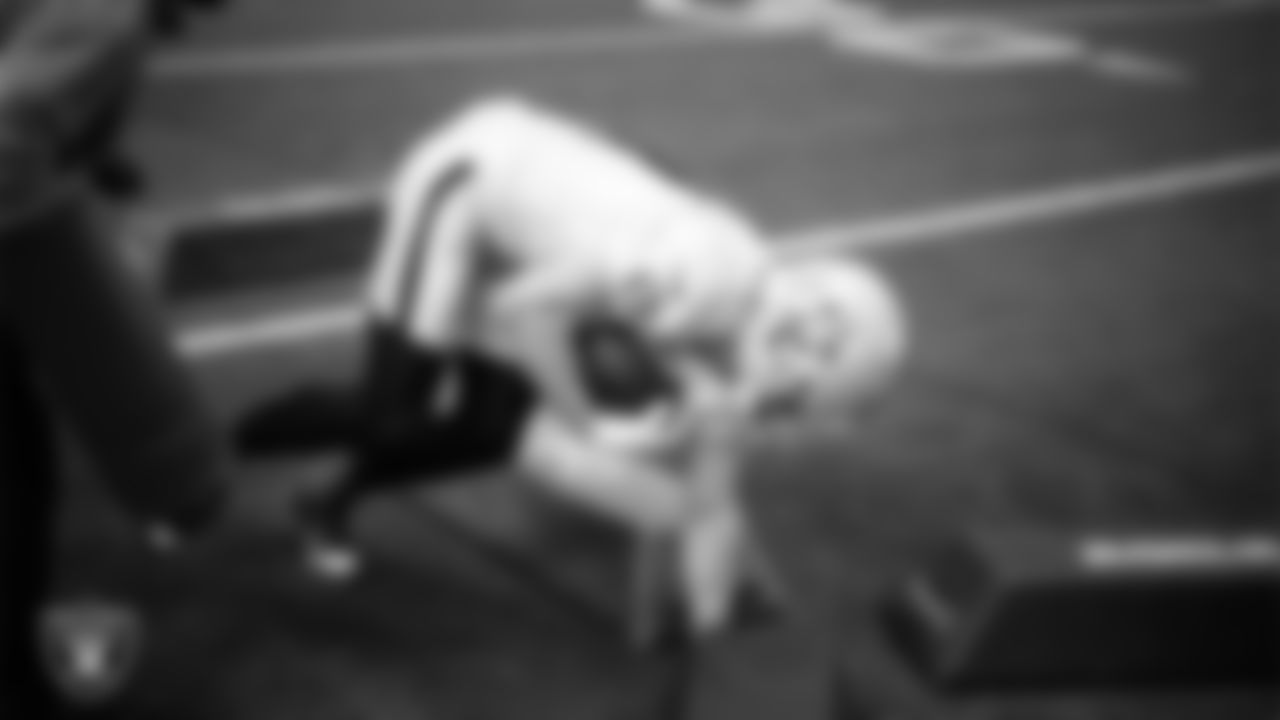 Las Vegas Raiders wide receiver Alex Bachman (81) during practice at Intermountain Health Performance Center.