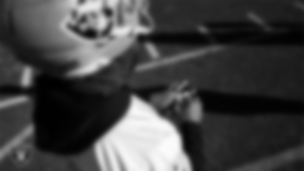 Las Vegas Raiders linebacker Elandon Roberts (52) during practice at Intermountain Health Performance Center.